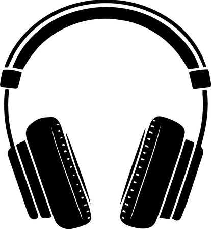 Headphones on white background. Vector illustration for your design. EPS 10のイラスト素材