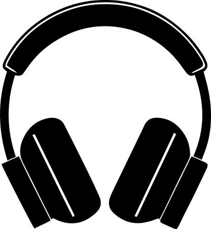 Headphones icon isolated on white background. Vector illustration. Eps 10.のイラスト素材