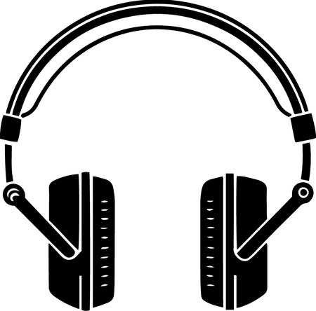 Headphones isolated on white background. Vector illustration. Eps 10.のイラスト素材