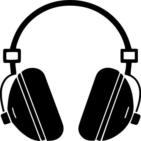 Headphones icon isolated on white background. Vector illustration. Eps 10のイラスト素材