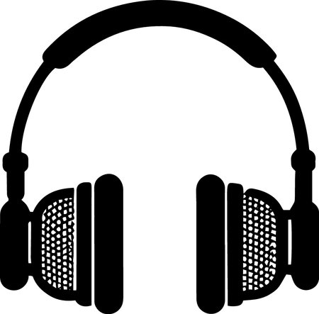 Headphones with blank space for your text. EPS10 vector.のイラスト素材