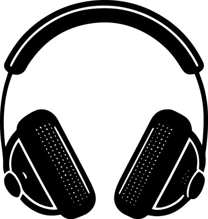 Headphones with blank space for your text. Vector Illustration.のイラスト素材