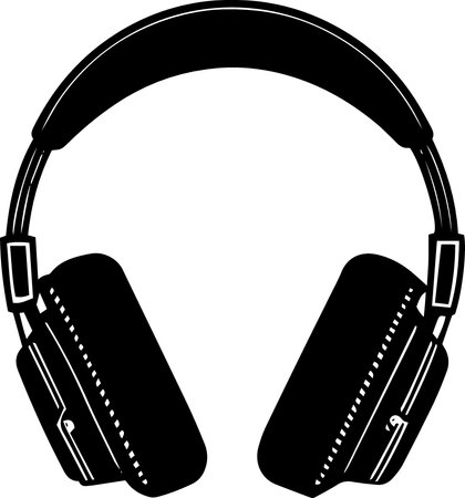 Headphones. Isolated on a white background. Vector illustration.のイラスト素材