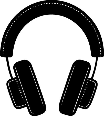 Headphones on a white background. Vector illustration for your design.のイラスト素材