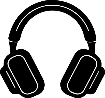 Headphones icon isolated on white background. Vector illustration. Eps 10.のイラスト素材