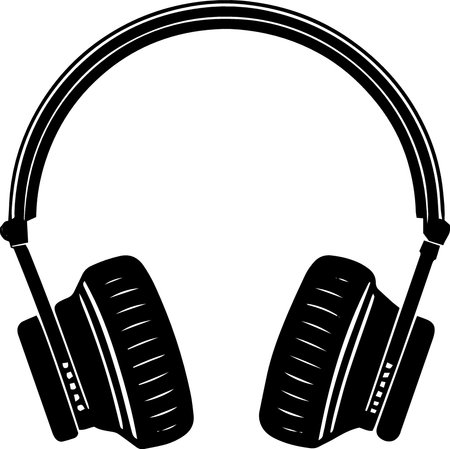 Headphones isolated on white background. Vector illustration for your design.のイラスト素材