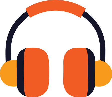 Use this image of headphones for your next design.  Everyone will love it!のイラスト素材