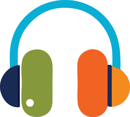 Headphones icon on white background. Vector illustration. Eps 10.のイラスト素材