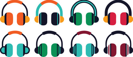 Use this image of headphones for your next design.  Everyone will love it!のイラスト素材