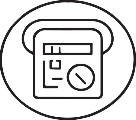 Black line Electrical outlet icon isolated on white background. Power socket. Rosette symbol. Vector Illustrationのイラスト素材