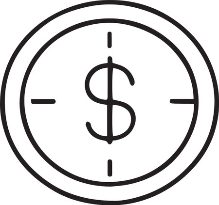 Black line Time is money icon isolated on white background. Money is time. Effective time management. Convert time to money. Vector Illustrationのイラスト素材
