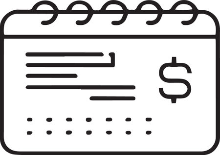 Black line Business finance report icon isolated on white background. Audit and analysis, document, plan symbol. Vector Illustrationのイラスト素材