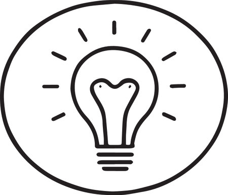 Black line Light bulb with heart icon isolated on white background. Love symbol. Valentines day. Vector Illustrationのイラスト素材