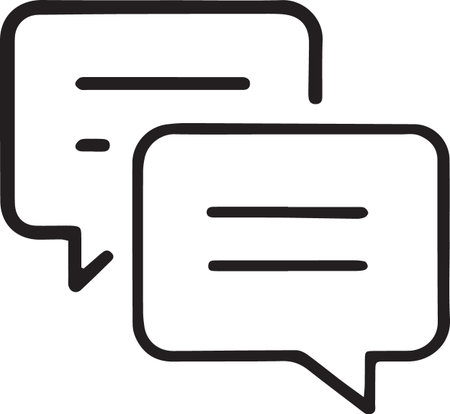 Black line Speech bubble chat icon isolated on white background. Message icon. Communication or comment chat symbol. Vector Illustrationのイラスト素材