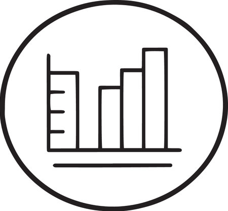 Black line Pie chart infographic icon isolated on white background. Diagram chart sign. Vector Illustrationのイラスト素材