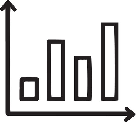 Black line Pie chart infographic icon isolated on white background. Diagram chart sign. Vector Illustrationのイラスト素材