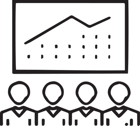 Business meeting icon, conference vector illustration. Flat design style. EPS 10のイラスト素材