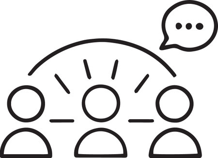 Black line Project team base icon isolated on white background. Business analysis and planning, consulting, team work, project management. Vector Illustrationのイラスト素材