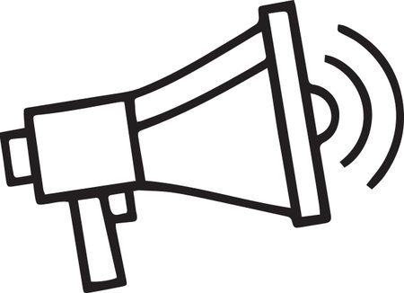 Megaphone icon isolated on white background. Loudspeaker symbol. Vector Illustrationのイラスト素材