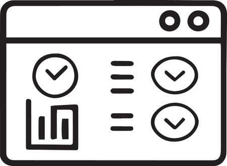 Black line Browser files icon isolated on white background. Vector Illustrationのイラスト素材