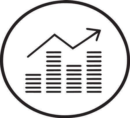 Business Line Icon â Minimal Corporate Finance Symbol Vectorのイラスト素材