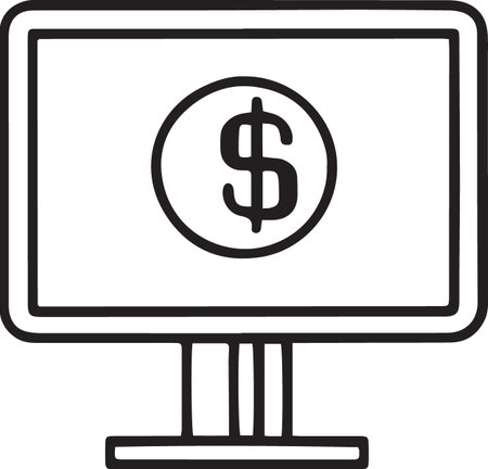 Business Line Icon â Minimal Corporate Finance Symbol Vectorのイラスト素材