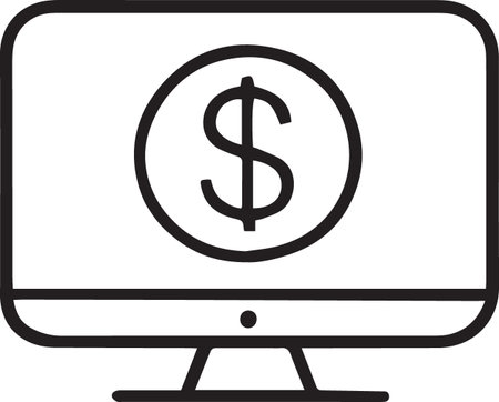 Business Line Icon â Minimal Corporate Finance Symbol Vectorのイラスト素材