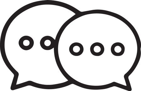 Black line Speech bubble icon isolated on white background. Message icon. Communication or comment chat symbol. Vector Illustrationのイラスト素材