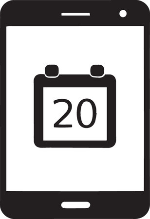 Black Calendar icon isolated on white background. Event reminder symbol. Vector Illustrationのイラスト素材