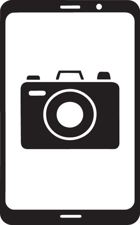Black Photo camera icon isolated on white background. Foto camera icon. Vector Illustrationのイラスト素材