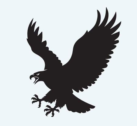 Eagle on a blue background. Vector illustration. Eps 10.のイラスト素材