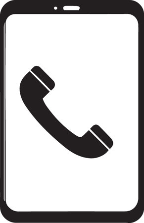 phone, telephone receiver icon isolated on white background. Vector illustration.のイラスト素材