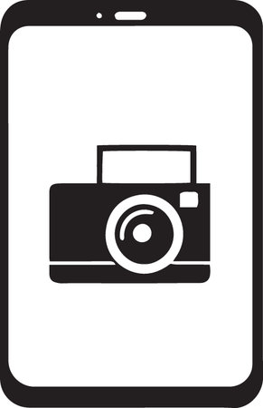 camera icon on white background, vector illustration. Flat design style.のイラスト素材