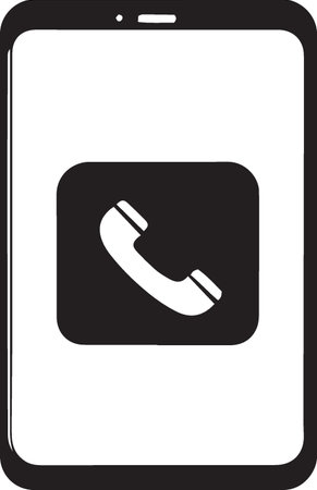 phone icon isolated on white background, telephone icon vector, phone icon vectorのイラスト素材