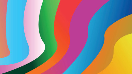 abstract colorful background with wavy lines. vector illustration EPS10のイラスト素材