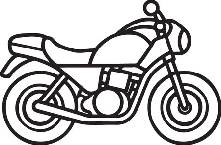 Motorcycle.Vintage motorcycle.Vector illustration ready for vinyl cutting.のイラスト素材