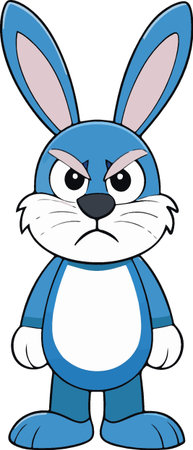 Rabbit Cartoon Mascot Illustration Isolated on white backgroundのイラスト素材