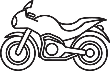 Motorcycle.Vintage Motorcycle.Vector illustration ready for vinyl cutting.のイラスト素材