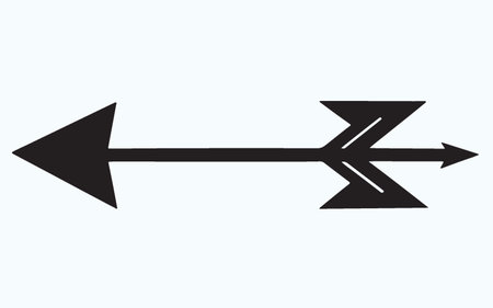 Arrow indicates the direction icon isolated on blue background. Vector illustrationのイラスト素材