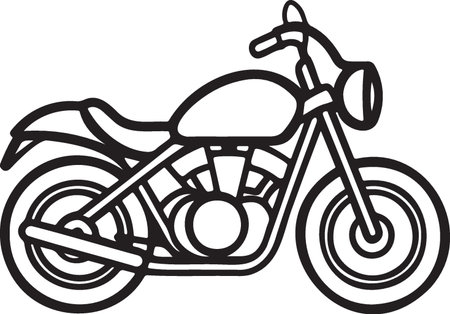 Motorcycle.Vintage Motorcycle.Vector illustration ready for vinyl cutting.のイラスト素材