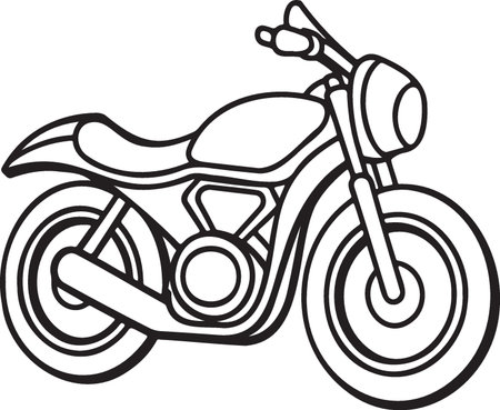 Motorcycle.Mascot Templates.Vector illustration ready for vinyl cutting.のイラスト素材
