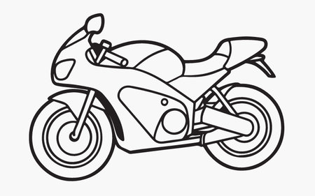 Motorcycle design over white background, vector illustration. Side view.のイラスト素材