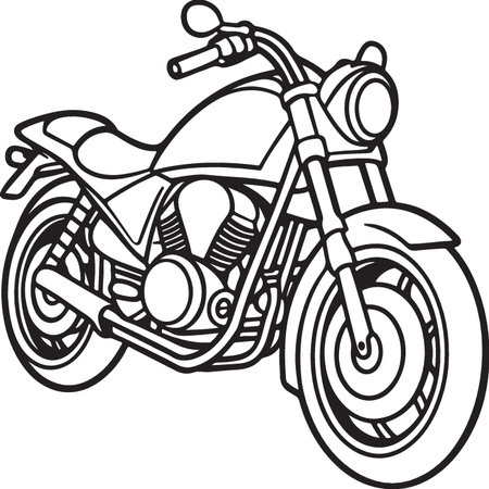 Motorcycle.Mascot Templates.Vector illustration ready for vinyl cutting.のイラスト素材