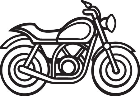 Motorcycle.Vintage Motorcycle.Vector illustration ready for vinyl cutting.のイラスト素材