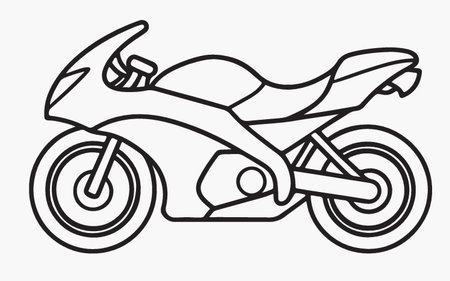 Motorcycle icon, vector illustration. Flat design style. EPS 10のイラスト素材