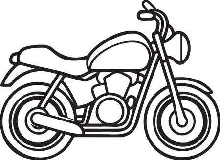 Motorcycle.Vector illustration ready for vinyl cutting.Isolated on white background.のイラスト素材