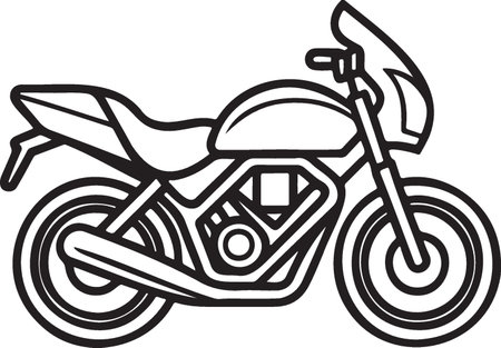 Motorcycle.Vintage Motorcycle.Vector illustration ready for vinyl cutting.のイラスト素材