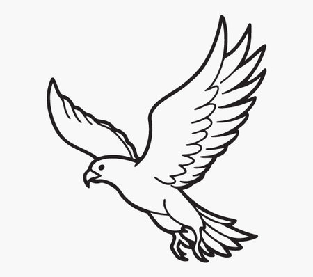 Pigeon doodle icon. Hand drawn vector illustration.のイラスト素材