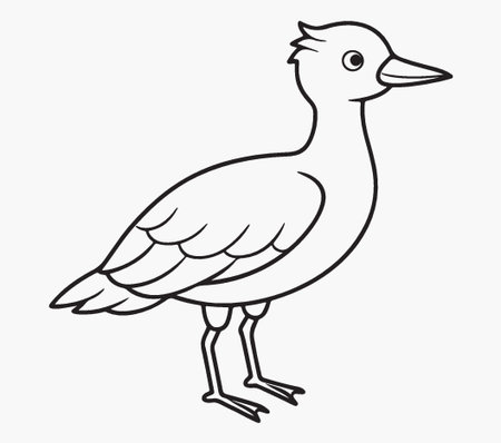 Cute goose. Hand drawn vector illustration in doodle style.のイラスト素材