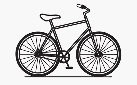Bicycle icon. Vector illustration of a bicycle. Flat style.のイラスト素材